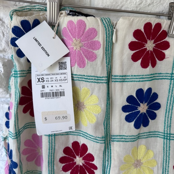 Zara Limited Edition Embroidered Flower Set *READ - Picture 5 of 10